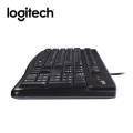 Logitech MK120 Wired Keyboard and Mouse Combo for Windows, Optical Wired Mouse, Full-Size Keyboard, USB Plug-and-Play, Compatible with PC, Laptop - Black. 