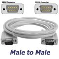 Vga 9-pin Male to Vga 9-pin Male Data Cable 3 Meters Serial Port to VGA 9-pin to 9-pin DB9 to VGA Port RS-232 Line Cp-2-40-650L. 