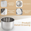 Replacement Inner Pot forInstant Accessories 6 Qt Replacement Pot. 