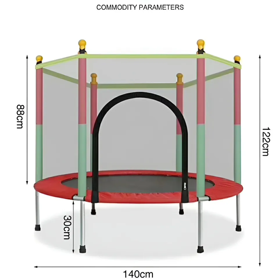 Trampoline Indoor With Protective Net For Adults Kids Jumping Bed