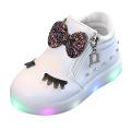 【ALLGOOD】 KIO shoes for girls kids Kids Baby Infant Girls Crystal Bowknot LED Luminous Boots Sport Shoes Sneakers Shoes For Baby doll shoes for girls  led shoes for kids girl. 