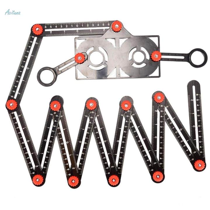 Construction Extending Ruler Large Multi Angle Ruler with Drilling Locator for Construction Workers ...