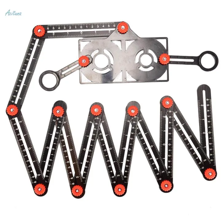 Bulders Ruler Multi Angle Ruler with Drilling Locator for Construction Workers ...