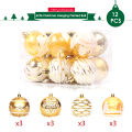 Christmas Hanging Ball Painted Ball 6cm 12PCS for Xmas Ornaments Christmas Tree Decoration Deco Home Party Daily Use Present Gift Festival Holiday Housewarming Portable. 