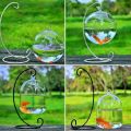 Glass Crafts Transparent Home Decoration Aquarium Decoration Hydroponics Vase Wall Hanging Fish Tank Fish Bowl Vase Ornament Hanging Glass Fish Bowl. 