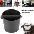 2 Pieces Espresso Knock Box Coffee Tamper Mat Reliable Barista Tools with Removable Knock Bar Non-Slip Silicone Base. 