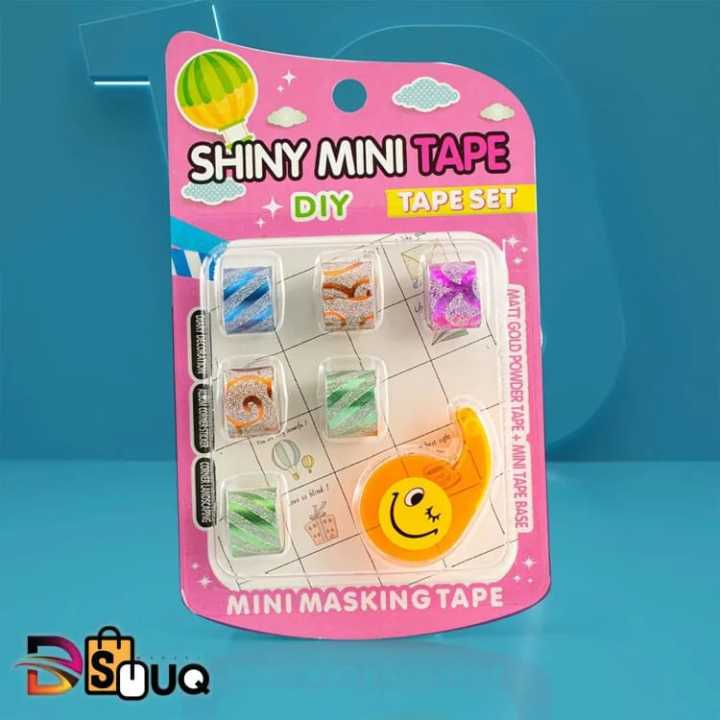 Shiny%20Decoration%20Glitter%20Tape%20with%20Dispenser%206%20Pcs/Set%20Adhesive%20Tape%20Lovely%20mini%20glitter%20Washi%20Tape%20Set%20DIY%20Decoration%20Sticker%20Label%20Masking%20Tape%20-%20Image%205