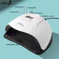Monja 180W White Nail Dryer Nail Lamp 10s Fast Curing 45pcs LEDs American Standard PlugNail Lamp Smart Auto Sensor Timer DIY Nail Art Machine UV LED Nail Polish Curing. 