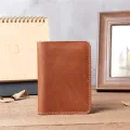 1088 Men's and Women's Genuine Crazy Horse Skin Head Layer Cow Leather Bag Wallet Pocket Simple Ultra thin Multi Card Space Large Capacity. 