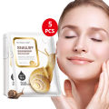 BIOAQUA Snail Face Mask Moisturizing Facial Mask Replenishment Oil Control Acne Tender Black Sheet Wrapped Peel Mask Skin Care. 