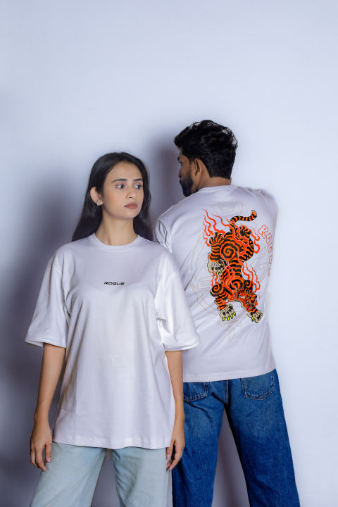 ROGUE%20Legends%20%E2%80%93%20Roar%20Behind%20Oversized%20Unisex%20T-Shirt%20(White)%20-%20Image%204