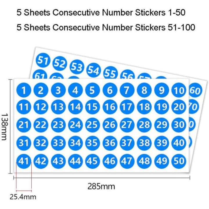 Linman%20Total%2010%20Sheets%20Consecutive%201-50%20and%2051-100%20Waterproof%20Adhesive%20Blue%20Background%20wNew%20style%20ith%20White%20Letters%20Number%20Stickers%20Round%20Self-Adhesive%20Labels%20for%20Labeling,%2025.4mm%20-%20Image%202