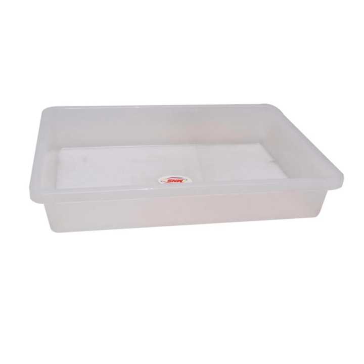 Plastic Cake Tray Clear -White