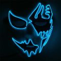 halloween mask Glowing Cosplay Mask Horror Skull Smiling Face Joker Japanese Anime LED Mask For Halloween Birthday Party SuppliesParty Tableware. 