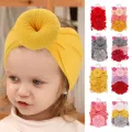 3-Piece Newborn Baby Girl Headbands - Flower Bow Knot Hair Accessories. 
