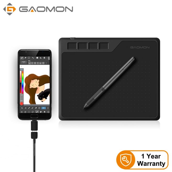 GAOMON S620 6.5 x 4 Digital Graphic Tablet for Drawing Painting Game OSU, 8192 Level Pen Tablet Support Android/Windows/Mac OS