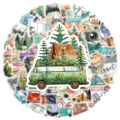 40pcs Travelling Stickers Hiking Picnic Explore Watercolor Stickers for Laptop Scrapbook Journal Kids Girls Boys Stickers. 