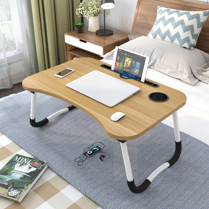 Laptop Desk Foldable Bed Table Folding Breakfast Tray Portable Lap Standing Desk for Bed/Couch/Sofa/Floor