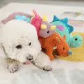 32cm Pet Dog Plush Squeaker Toy Puppy Plush Sound Animal Shape Molar Toys for Small Medium Big Dogs, Dinosaurs. 