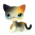 Rare Mini Pet Shop Toy Short Hair Original Lps Toy Stands Blue Eyes Kitten Old Figures Collection. 