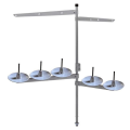 Industrial Metal Sewing Machine 5 Spool Thread Stand Holder for Sewing Embroidery Supplies with Heavy Duty Plastic Base. 