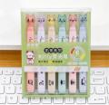 6Pcs/Set Cute Cartoon Cat Paw Highlighter Fluorescent Marker Pen Student Art Drawing Doodling School Office Kawaii Stationery. 