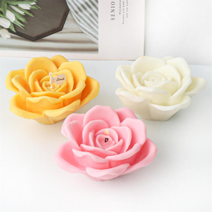 Cartoon Mini Ornament Novelty Soap Mould DIY Craft Molds Homemade Plaster Gift Blooming Peony Candle Mold Desktop Small Ornaments Decorative Gifts