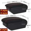 underframe】 For Fiat 500 Armrest Box Store Content Storage Box with Holder USB Interface. 