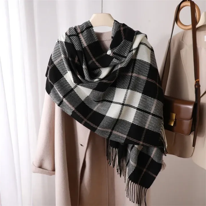 Luxury%20Plaid%20Scarf%20Winter%20Warm%20Cashmere%20Women%20Long%20Pashmina%20Foulard%20Female%20Scarves%20Lady%20Tassel%20Shawl%20Wraps%20Travel%20Poncho%20Blanket%20-%20Image%204