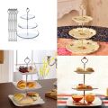 3 Tier Crown Cake Cupcake Plate Stand Handle Hardware Fitting Holder DIY Cakes Plated Shelf Casual Party Plate Holder Stand Only. 