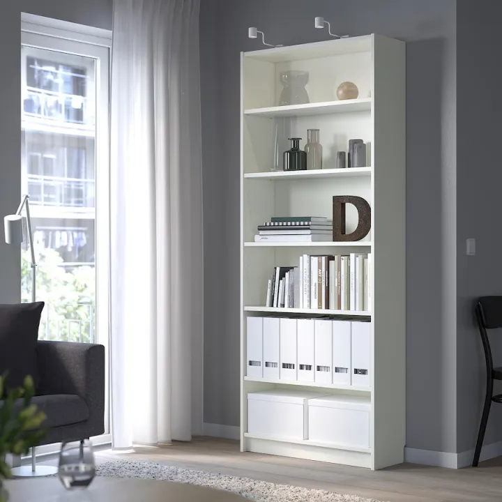 VTEC FURNITURE Modern 6 Tier Open Bookcase and Bookshelf / Freestanding Display Storage Shelves Tall Bookshelf Bookcase for Bedroom / Living Room and Office