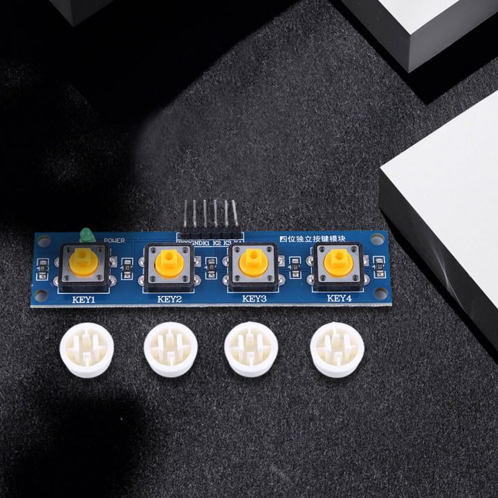 4 Independent Buttons Keyboard Module with Hat Keypad Module High Level Output for Arduino Or Raspberry Pi