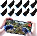 Finger Sleeves Mobile Game Free Fire Anti Sweat Breathable Professional Touch Screen Thumb Finger Sleeve Highly Conductive Gaming Gloves for All Smartphone, iOS Devices & Tablets PUBG Finger Gloves 1 Pair High Quality Carbon Fiber Material, Ultra-Thin,. 