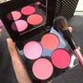 Blusher Plate Combination Contour Compact One Nude Makeup Natural Three-Dimensional Brightening Temperament Beginner Rouge Pink Combination Free Brush. 