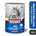 Morando Professional Pate With Tuna & Salmon Cat Wet Food Tin 405g. 