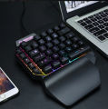 F6 Wired Gaming Keyboard with LED Backlight 39 Keys One handed Keyboard. 