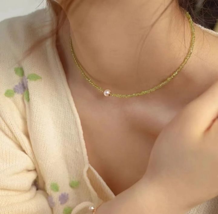 new%20style%20Peridot%20necklace%20peridot%20beaded%20necklaceChoker%20Beaded%20Necklace%EF%BC%8CPearl%20Beaded%20Necklace%EF%BC%8CNatural%20Peridot%20Necklace%20-%20Image%203
