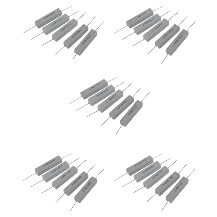PATIKIL 10 Stück Keramikzementwiderstände – 3 Ohm, 10 W, ±5 %, 48x10x9,5 Mm, Für Netzadapter & Audio