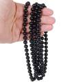 [Cashback]Fashion Faux Pearl Long Sweater Chain Necklace--black. 
