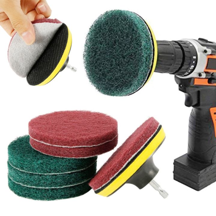 Scouring Stick 20pcs Scrubber Scouring Pads 400 Grits 3 Inch Drill Power Green Scrubbing Pads