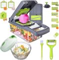 Kitchen Master 14-in-1 Chopper, All-In-One Food Slicer, Vegetable Grater, and Dicer with Convenient Handle. 