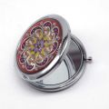 Portable Foldable Pocket Metal Makeup Compact Mirror Woman Cosmetic Mini Beauty Normal Magnifying Mirror Double Sides Mirrors. 