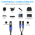 【Simple 3C】XLR Splitter Cable, 1 XLR Female to 2 XLR Male Y Cable Splitter Cord Audio 1Pack. 