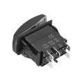 【Red】 5 Pin Light Switch Car Dashboard Button Connector Illuminated ON-OFF Rocker Switch Automobile Modification. 