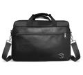 PU-Leather Briefcase for Men Attache Case with Lock Professional 15.4 Inch Laptop Business Work Bags with Luggage Strap Brown/Black. 