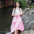 Women's Han Chinese Clothing Improved Spring and Summer Princess Costume Suit Republic of China Style Retro Outfit Casual Clothes Class Uniform Set. 