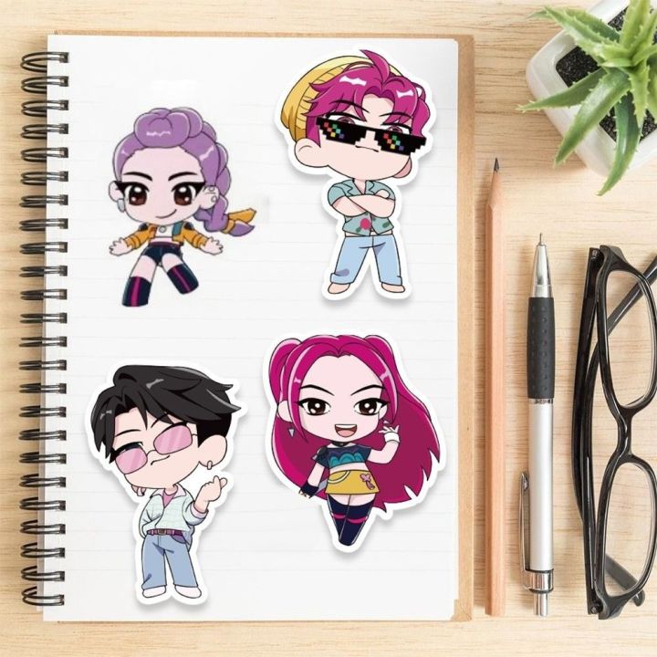 8 Sheets New 8Sheets KPop Demon Hunters Stickers Mira Zoey Rumi Cosplay ...