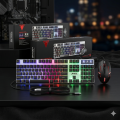 GK-100 Gaming Keyboard and Mouse RGB Combo with L11 Mouse Pad – Wired Backlit Set for Smooth Gameplay & Pro Performance- Rank 2. 