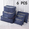 6pcs travel storage bag set, for closets, closets, suitcases, thickened bags, travel manager, bags, shoe bags, cube bags. 