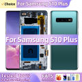 Screen With Frame For Samsung S10 Plus G975 G975F SM-G975F LCD Display Digital Touch Screen For Samsung S10+ Display Assembly. 